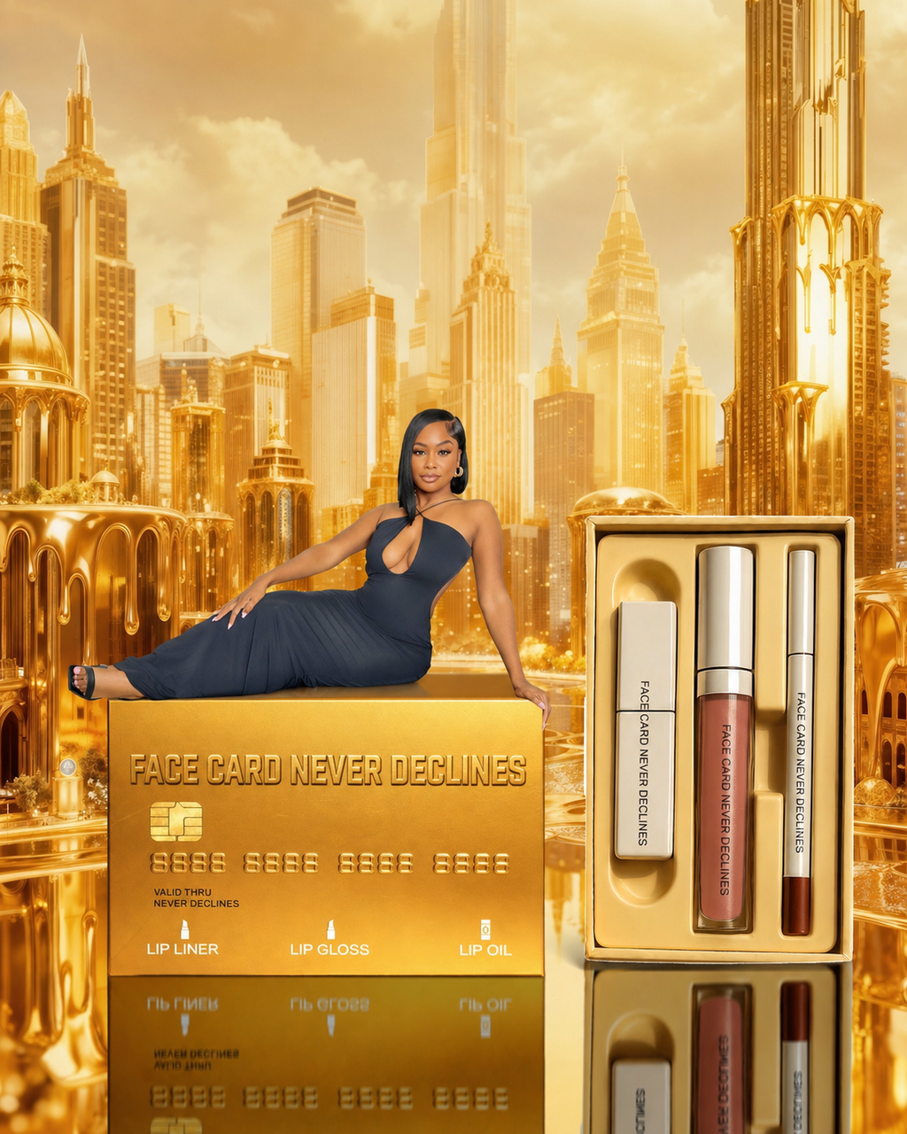 FACE CARD LIP KIT - Never Declines Nude