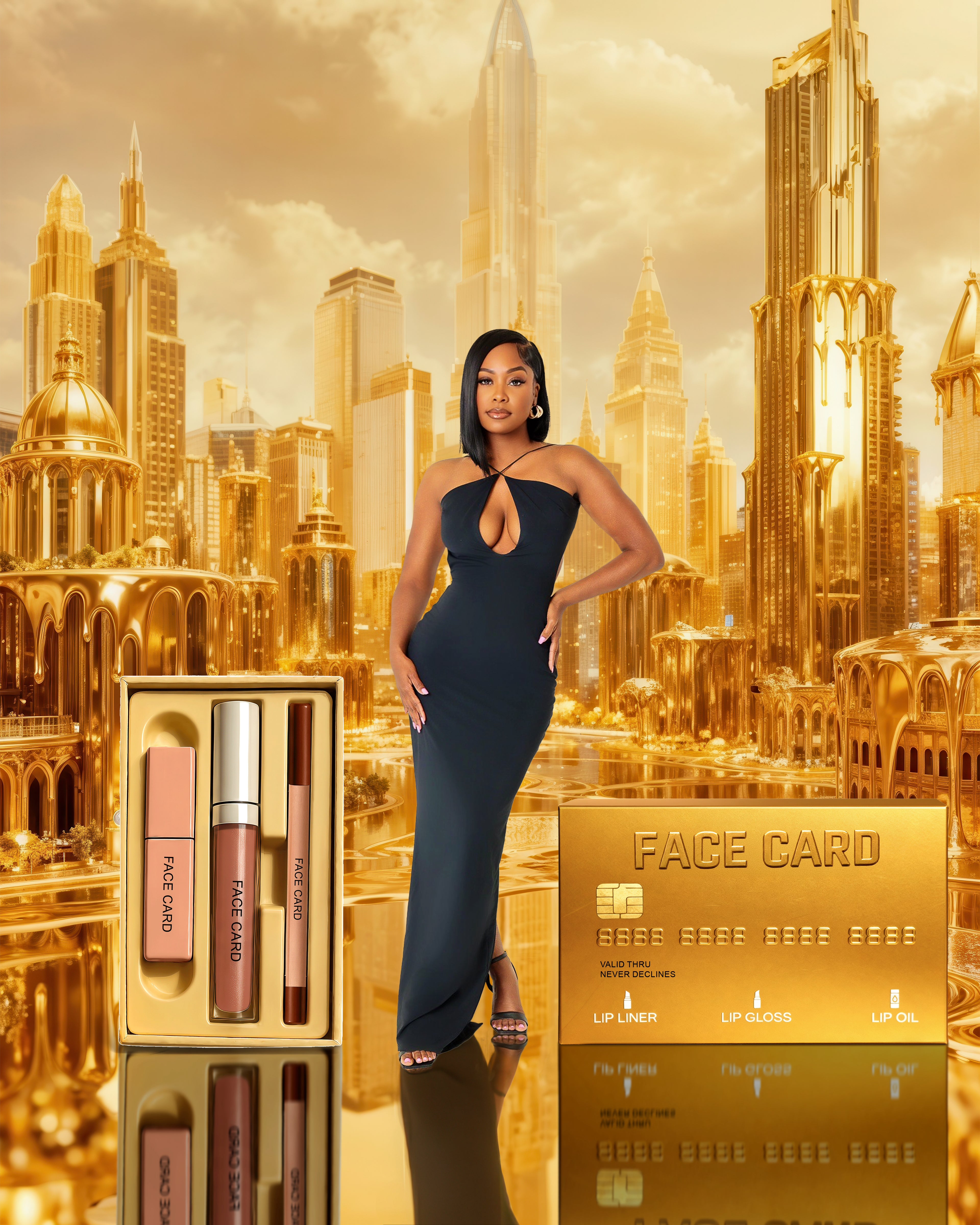 FACE CARD LIP KIT - Never Declines Nude